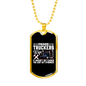 Proud Truckers Wife Dog Tag Stainless Steel or 18k Gold 24" Chain-Express Your Love Gifts