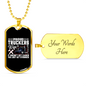 Proud Truckers Wife Dog Tag Stainless Steel or 18k Gold 24" Chain-Express Your Love Gifts