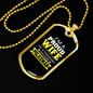 Proud Wife Of A Policeman Necklace Stainless Steel or 18k Gold Dog Tag 24"-Express Your Love Gifts