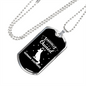 Proudly Owned Necklace Stainless Steel or 18k Gold Dog Tag 24" Chain-Express Your Love Gifts