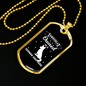 Proudly Owned Necklace Stainless Steel or 18k Gold Dog Tag 24" Chain-Express Your Love Gifts