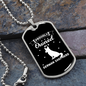 Proudly Owned Necklace Stainless Steel or 18k Gold Dog Tag 24" Chain-Express Your Love Gifts