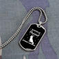 Proudly Owned Necklace Stainless Steel or 18k Gold Dog Tag 24" Chain-Express Your Love Gifts