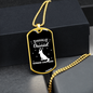 Proudly Owned Necklace Stainless Steel or 18k Gold Dog Tag 24" Chain-Express Your Love Gifts