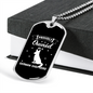 Proudly Owned Necklace Stainless Steel or 18k Gold Dog Tag 24" Chain-Express Your Love Gifts