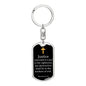 Proverbs 21.15 Dog Tag Pendant Keychain Stainless Steel or 18k Gold-Express Your Love Gifts
