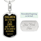 Psalm 127:3 Dog Tag Pendant Keychain Stainless Steel or 18k Gold-Express Your Love Gifts