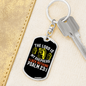 Psalm 23:1 Keychain Stainless Steel or 18k Gold Dog Tag Keyring-Express Your Love Gifts