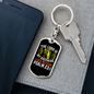Psalm 23:1 Keychain Stainless Steel or 18k Gold Dog Tag Keyring-Express Your Love Gifts