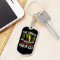 Psalm 23:1 Keychain Stainless Steel or 18k Gold Dog Tag Keyring-Express Your Love Gifts