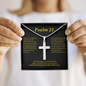 Psalm 23 Cross Card Necklace w Stainless Steel Pendant-Express Your Love Gifts