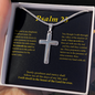 Psalm 23 Cross Card Necklace w Stainless Steel Pendant-Express Your Love Gifts
