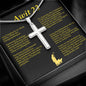 Psalm 23 Tagalog Awit 23 Cross Card Necklace w Stainless Steel Pendant-Express Your Love Gifts