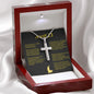 Psalm 23 Tagalog Awit 23 Cross Card Necklace w Stainless Steel Pendant-Express Your Love Gifts