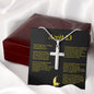Psalm 23 Tagalog Awit 23 Cross Card Necklace w Stainless Steel Pendant-Express Your Love Gifts