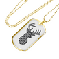 Psalm 42:1 Deer Pants Christian Necklace Stainless Steel or 18k Gold Dog Tag 24" Chain-Express Your Love Gifts