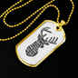 Psalm 42:1 Deer Pants Christian Necklace Stainless Steel or 18k Gold Dog Tag 24" Chain-Express Your Love Gifts