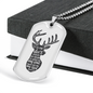Psalm 42:1 Deer Pants Christian Necklace Stainless Steel or 18k Gold Dog Tag 24" Chain-Express Your Love Gifts