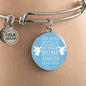 Psalm 91:1011 Bible Verse Stainless Steel or 18k Gold Circle Bangle Bracelet-Express Your Love Gifts