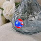 Puerto Rican Princess Flag Stainless Steel or 18k Gold Circle Bangle Bracelet-Express Your Love Gifts