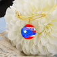 Puerto Rican Princess Flag Stainless Steel or 18k Gold Circle Bangle Bracelet-Express Your Love Gifts