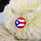 Puerto Rico Flag Stainless Steel or 18k Gold Circle Bangle Bracelet-Express Your Love Gifts