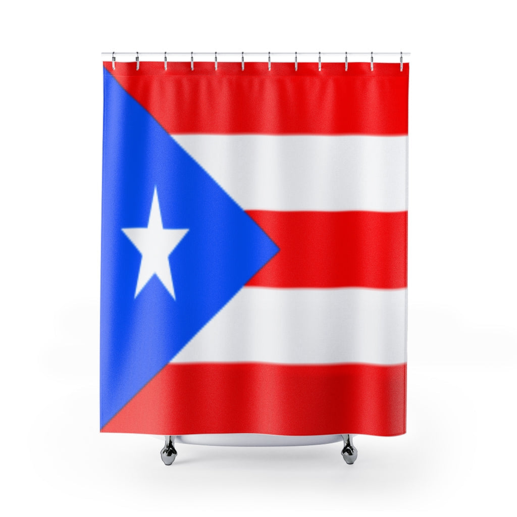 Puerto Rico Flag Lanscape Stylish Design 71" x 74" Elegant Waterproof Shower Curtain for a Spa-like Bathroom Paradise Exceptional Craftsmanship-Express Your Love Gifts