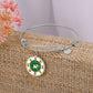 Puerto Rico State Seal Stainless Steel or 18k Gold Circle Bangle Bracelet-Express Your Love Gifts