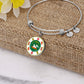 Puerto Rico State Seal Stainless Steel or 18k Gold Circle Bangle Bracelet-Express Your Love Gifts