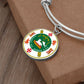 Puerto Rico State Seal Stainless Steel or 18k Gold Circle Bangle Bracelet-Express Your Love Gifts