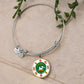 Puerto Rico State Seal Stainless Steel or 18k Gold Circle Bangle Bracelet-Express Your Love Gifts