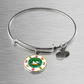 Puerto Rico State Seal Stainless Steel or 18k Gold Circle Bangle Bracelet-Express Your Love Gifts