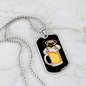 Pug Dog Beer Necklace Stainless Steel or 18k Gold Dog Tag 24" Chain-Express Your Love Gifts