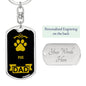 Pug Keychain Stainless Steel or 18k Gold-Express Your Love Gifts