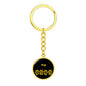 Pug Mama Circle Keychain Stainless Steel or 18k Gold Dog Mom Pendant-Express Your Love Gifts
