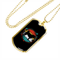 Pug Necklace Stainless Steel or 18k Gold Dog Tag 24" Chain-Express Your Love Gifts