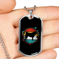 Pug Necklace Stainless Steel or 18k Gold Dog Tag 24" Chain-Express Your Love Gifts