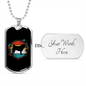 Pug Necklace Stainless Steel or 18k Gold Dog Tag 24" Chain-Express Your Love Gifts