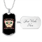 Pug Sugar Skull Necklace Stainless Steel or 18k Gold Dog Tag 24" Chain-Express Your Love Gifts
