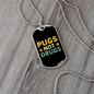 Pugs Not Drugs Necklace Stainless Steel or 18k Gold Dog Tag 24" Chain-Express Your Love Gifts