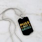 Pugs Not Drugs Necklace Stainless Steel or 18k Gold Dog Tag 24" Chain-Express Your Love Gifts