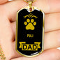 Puli Dad Dog Necklace Stainless Steel or 18k Gold Dog Tag W 24" Dog Owner Lover-Express Your Love Gifts