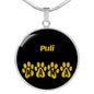 Puli Mama Circle Necklace Stainless Steel or 18k Gold 18-22" Dog Owner Lover-Express Your Love Gifts