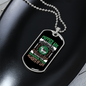 Puppies Are Nature's Remedy Green Necklace Stainless Steel or 18k Gold Dog Tag 24" Chain-Express Your Love Gifts
