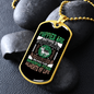 Puppies Are Nature's Remedy Green Necklace Stainless Steel or 18k Gold Dog Tag 24" Chain-Express Your Love Gifts