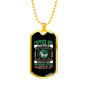Puppies Are Nature's Remedy Green Necklace Stainless Steel or 18k Gold Dog Tag 24" Chain-Express Your Love Gifts