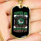 Puppies Are Nature's Remedy Green Necklace Stainless Steel or 18k Gold Dog Tag 24" Chain-Express Your Love Gifts