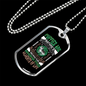 Puppies Are Nature's Remedy Green Necklace Stainless Steel or 18k Gold Dog Tag 24" Chain-Express Your Love Gifts