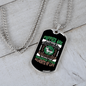 Puppies Nature's Remedy Green Necklace Stainless Steel or 18k Gold Dog Tag 24" Chain-Express Your Love Gifts