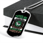 Puppies Nature's Remedy Green Necklace Stainless Steel or 18k Gold Dog Tag 24" Chain-Express Your Love Gifts